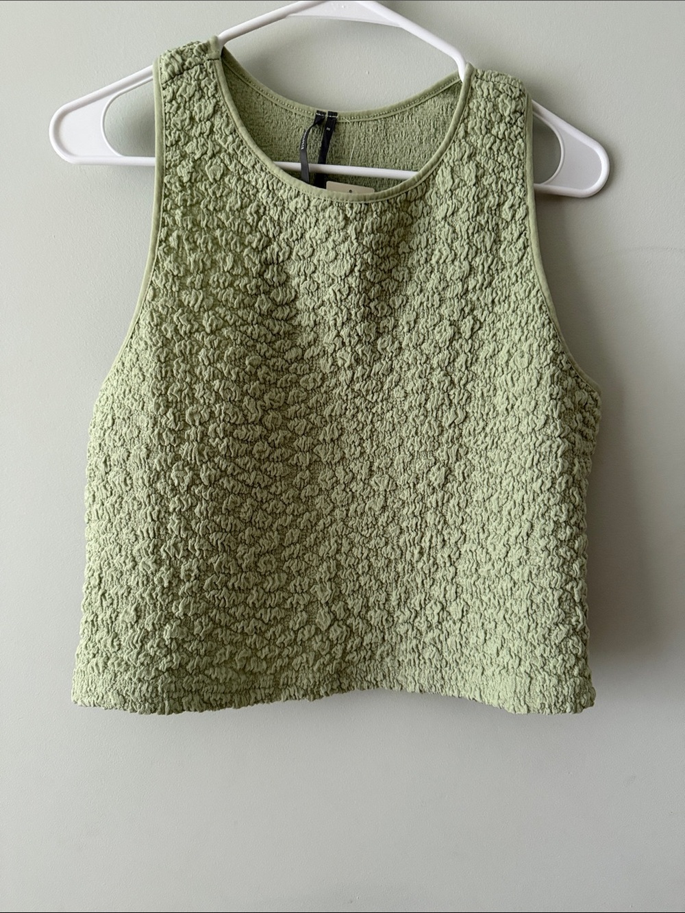 Anthropologie Sage Textured Crop Tank